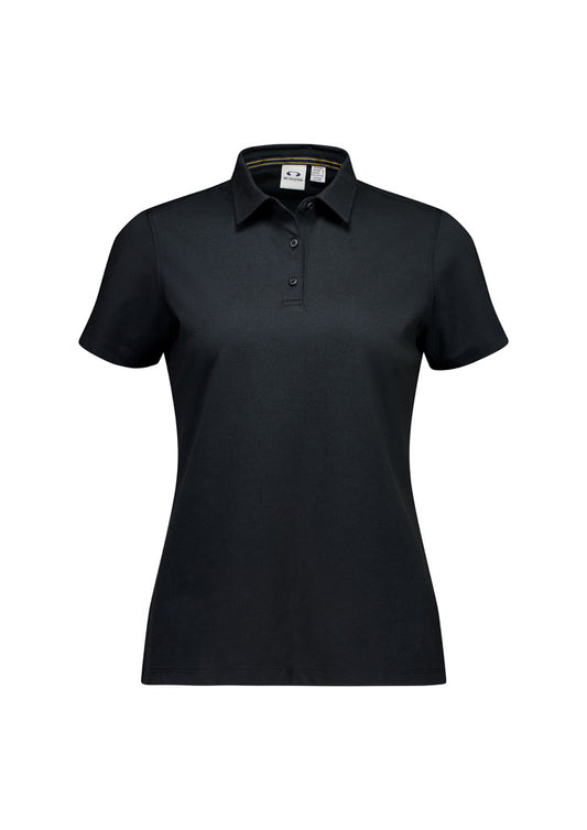 Biz Collection BP2616LS Venture Womens Short Sleeve Polo in Black