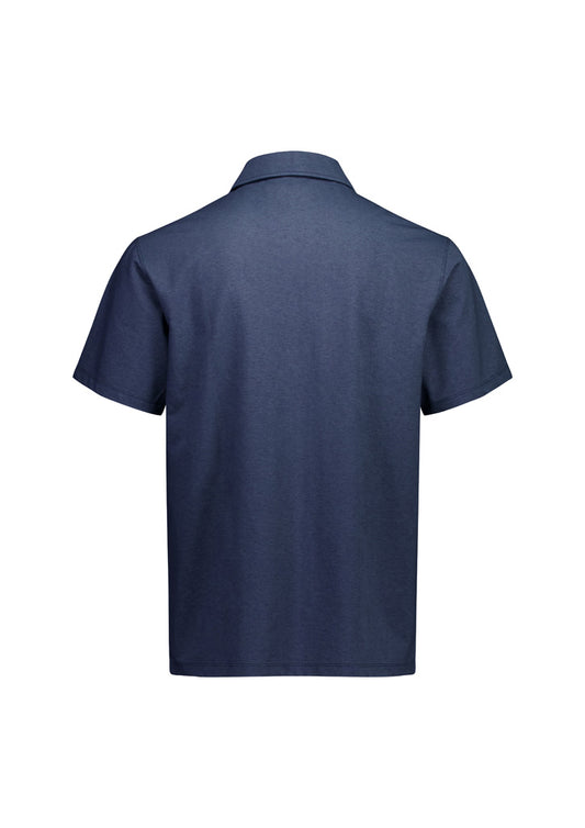 Biz Collection BP2616MS Venture Mens Short Sleeve Polo in Denim Blue - back view