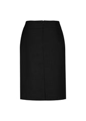 Biz Collection BS128LS Classic Womens Knee Length Skirt in Black - back view