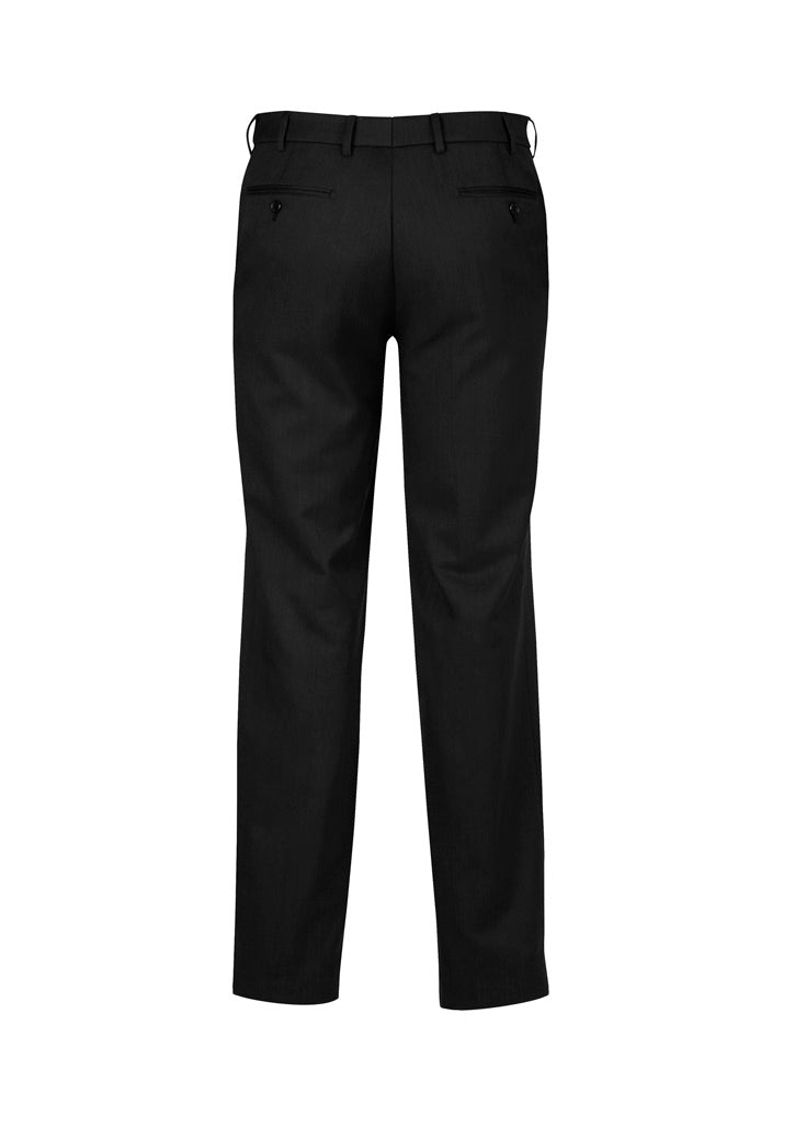 Biz Collection BS29210 Classic Mens Flat Pant in Black - back view