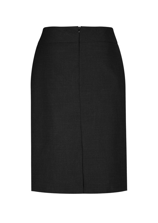 Biz Collection BS29323 Classic Womens Below Knee Skirt in Black - back view