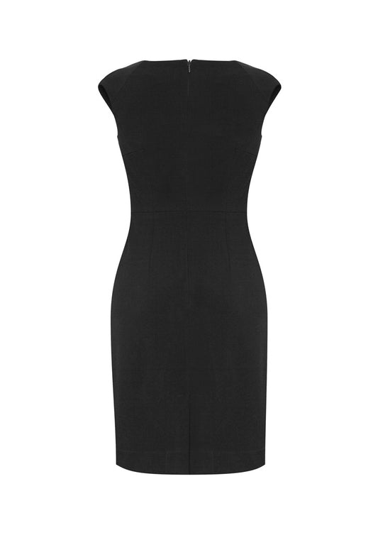 Biz Collection BS730L Audrey Womens Dress in Black - back view