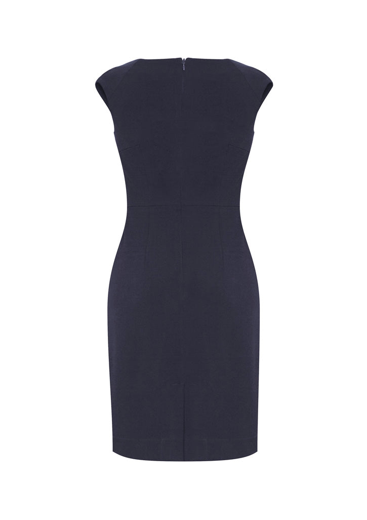 Biz Collection BS730L Audrey Womens Dress in Navy - back view