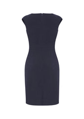 Biz Collection BS730L Audrey Womens Dress in Navy - back view