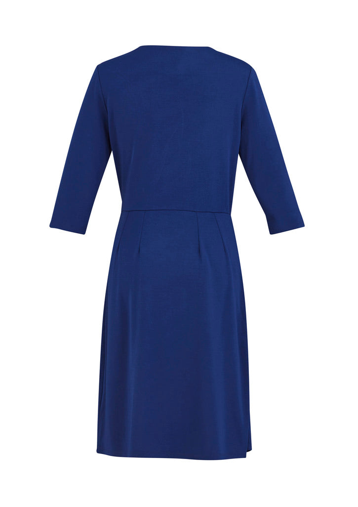 Biz Collection BS911L Paris Womens Dress in French Blue - back view