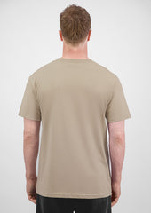 Basis Mens Short Sleeve Tee - X1001M in Biscuit - model