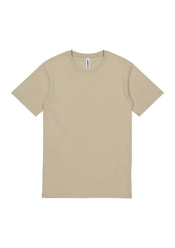 Basis Mens Short Sleeve Tee - X1001M in Biscuit