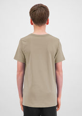 Basis Youth Short Sleeve Tee - X1001Y in Biscuit - model