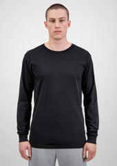 Basis Mens Long Sleeve Tee - X1002M in Black - model