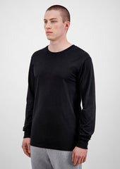 Basis Mens Long Sleeve Tee - X1002M in Black - model