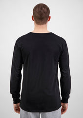 Basis Mens Long Sleeve Tee - X1002M in Black - model