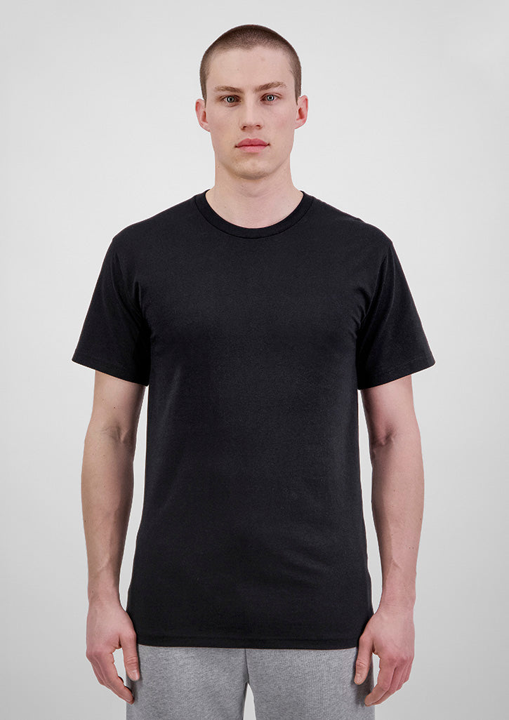 Basis Mens Short Sleeve Tee - X1001M in Black - model