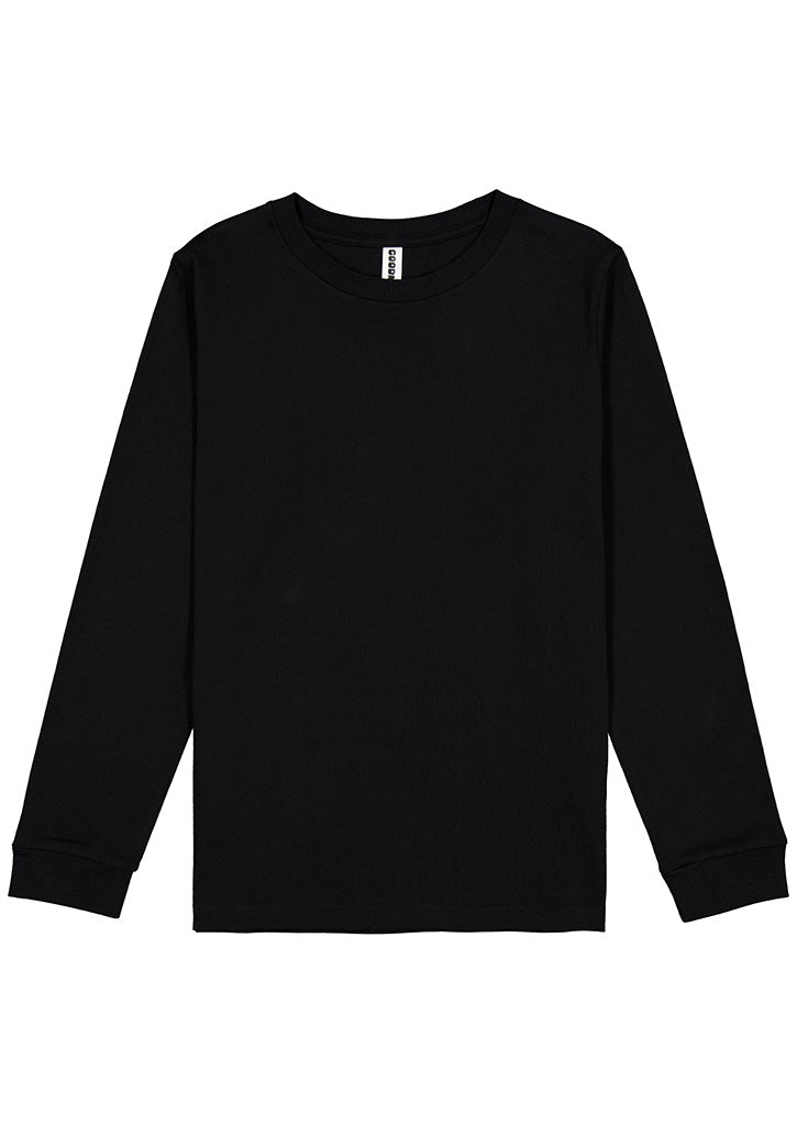 Basis Youth Long Sleeve Tee - X1002Y in Black