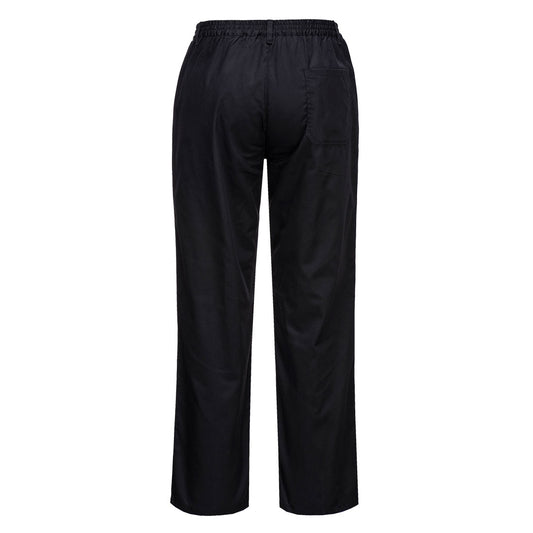 Portwest C071 Chef's Women's Rachel Pants in Black - back view