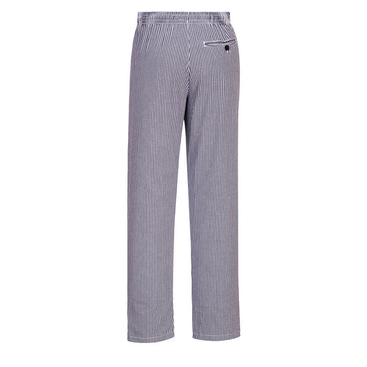 Portwest C079 Bromley Chefs Pants in Check - back view