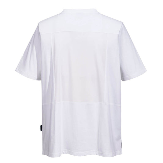 Portwest C195 Cotton MeshAir Pro T-Shirt S/S in White - back view