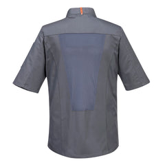 Portwest C738 Chef's MeshAir Pro Jacket S/S in Slate Grey - back view