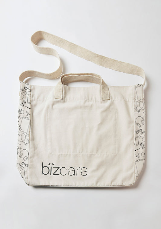 Biz Collection CA044U Biz Care Unisex Tote Bag in Natural - back view