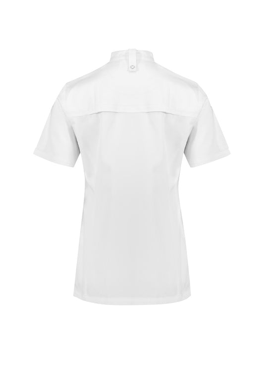 Biz Collection CH232LS Zest Womens Short Sleeve Jacket in White - back view