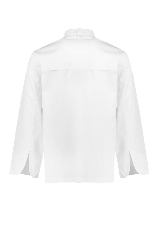Biz Collection CH232ML Zest Mens Long Sleeve Jacket in White - back view