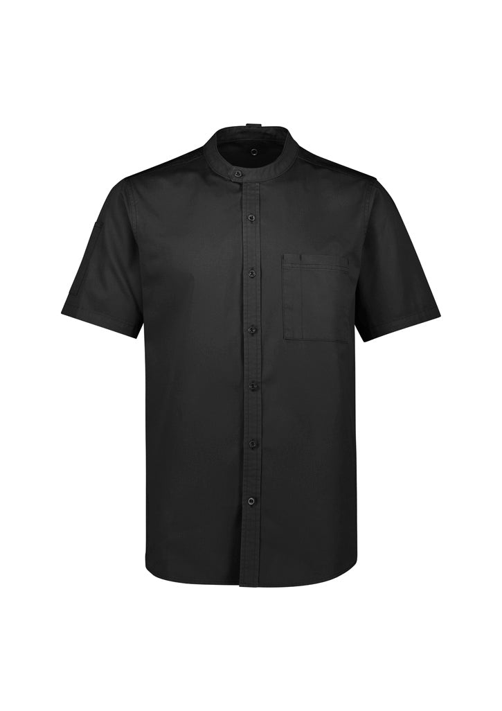 Mens Salsa Short Sleeve Chef Shirt - CH329MS - biz-collection-0