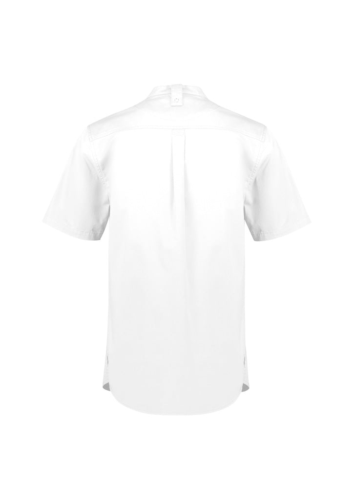Biz Collection CH329MS Salsa Mens Short Sleeve Chef Shirt in White - back view