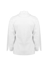 Biz Collection CH330LL Alfresco Womens Long Sleeve Chef Jacket in White - back view