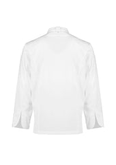 Biz Collection CH330ML Alfresco Mens Long Sleeve Chef Jacket in White - back view