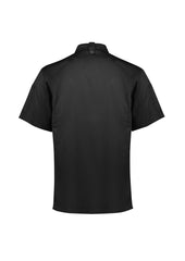 Biz Collection CH330MS Alfresco Mens Short Sleeve Chef Jacket in Black - back view