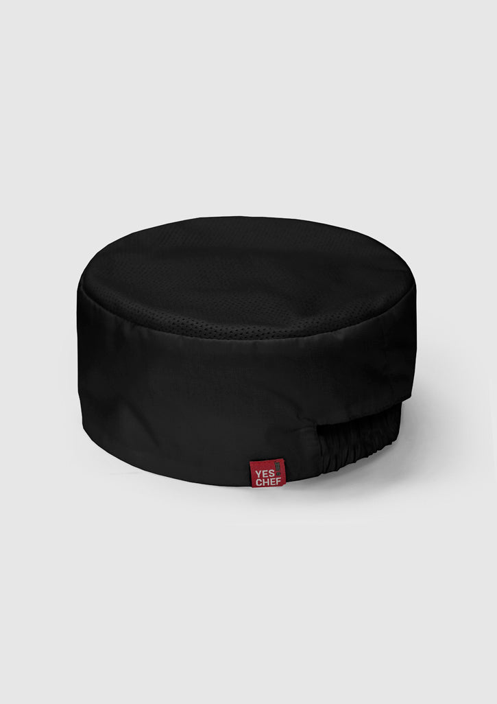 Biz Collection CH333 Mesh Flat Top Hat in Black - back view