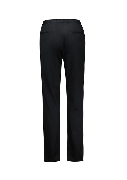 Biz Collection CH432L Saffron Womens Chef Flex Pant in Black - back view