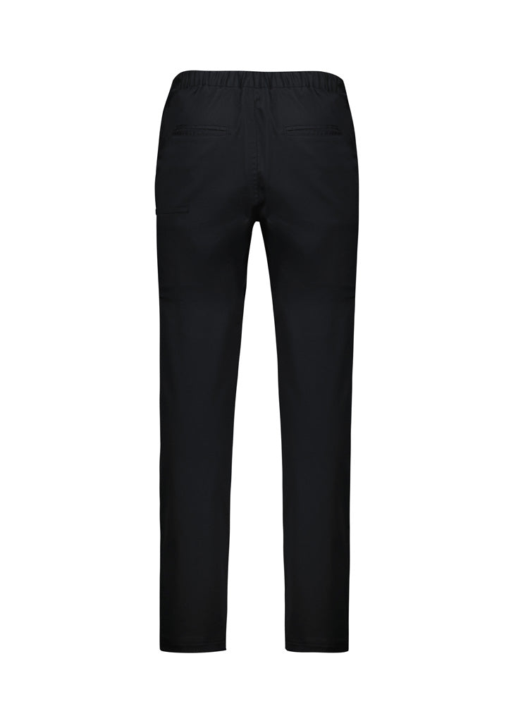 Biz Collection CH432M Saffron Mens Chef Flex Pant in Black - back view