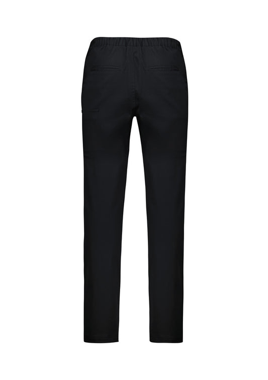 Biz Collection CH432M Saffron Mens Chef Flex Pant in Black - back view