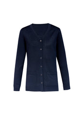 Biz Collection CK045LC Button Front Womens Knit Cardigan in Navy