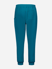 Inaura CL541LL Pulse Womens Jogger Scrub Pant in Caribbean Blue - back view