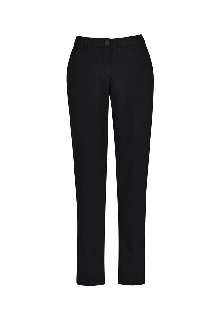 Biz Collection CL953LL Comfort Waist Womens Slim Leg Pant in Black