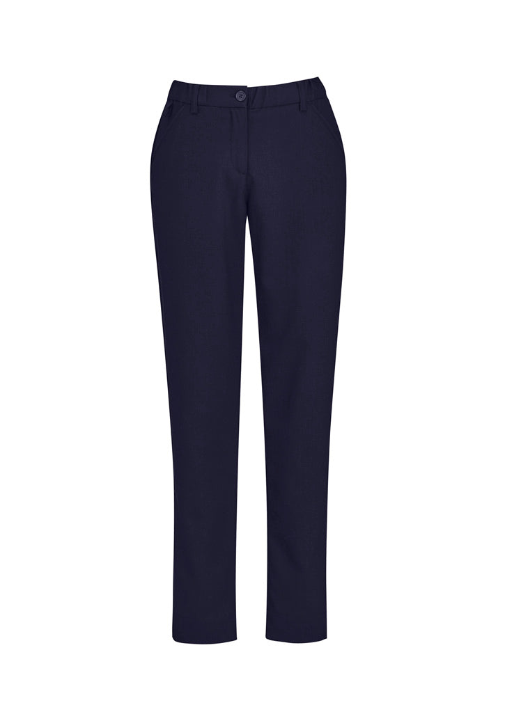 Biz Collection CL953LL Comfort Waist Womens Slim Leg Pant in Navy