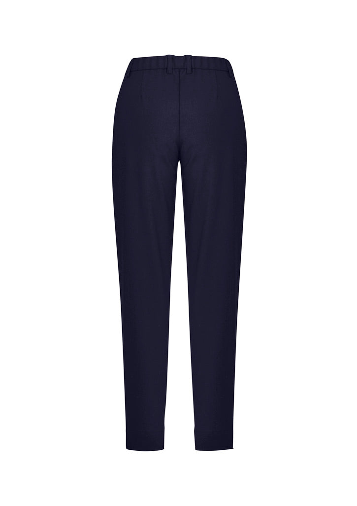 Biz Collection CL953LL Comfort Waist Womens Slim Leg Pant in Navy - back view