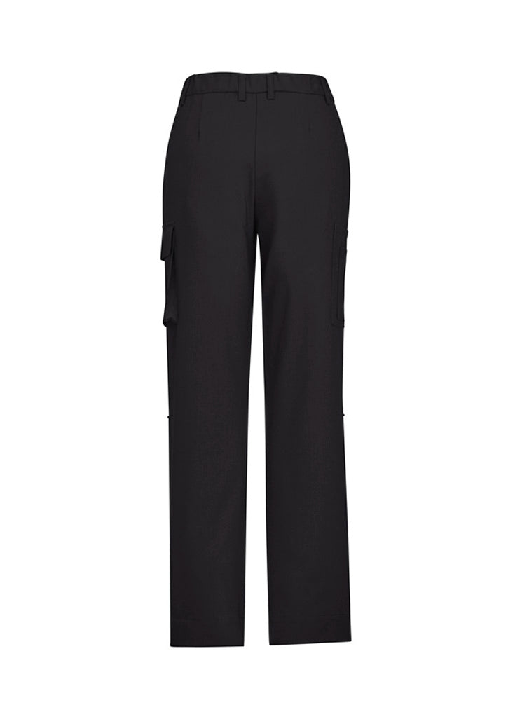 Biz Collection CL954LL Comfort Waist Womens Cargo Pant in Charcoal - back view