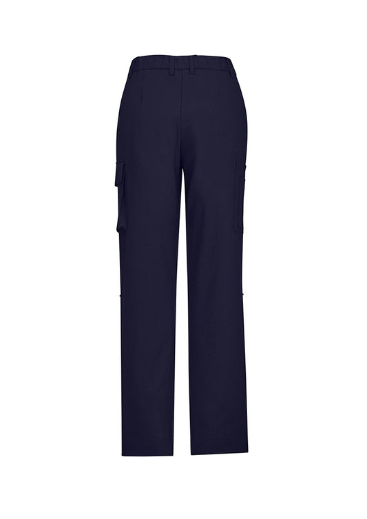 Biz Collection CL954LL Comfort Waist Womens Cargo Pant in Navy - back view