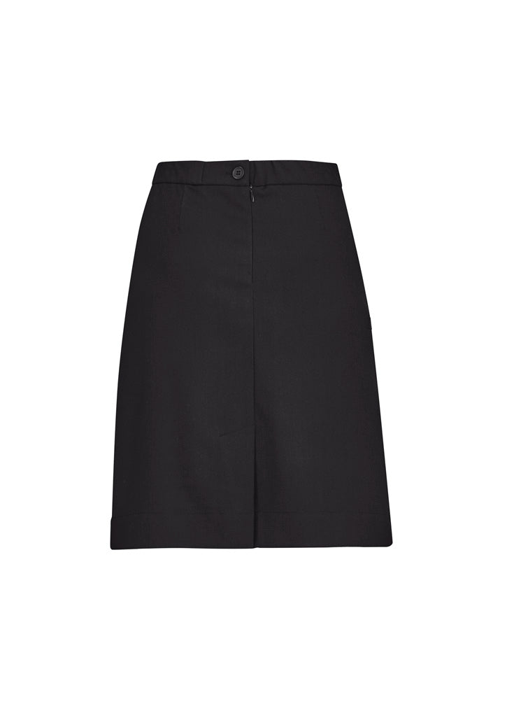 Biz Collection CL956LS Comfort Waist Womens Cargo Skirt in Charcoal - back view