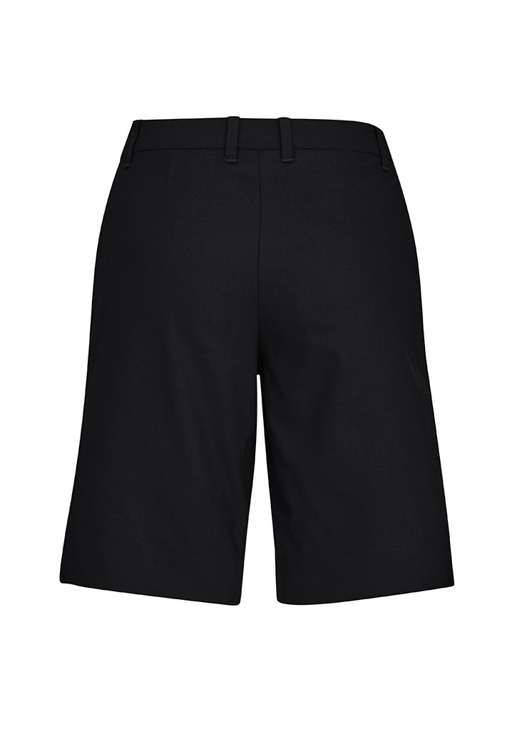 Biz Collection CL957LS Comfort Waist Womens Cargo Short in Black - back view