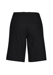 Biz Collection CL957LS Comfort Waist Womens Cargo Short in Black - back view