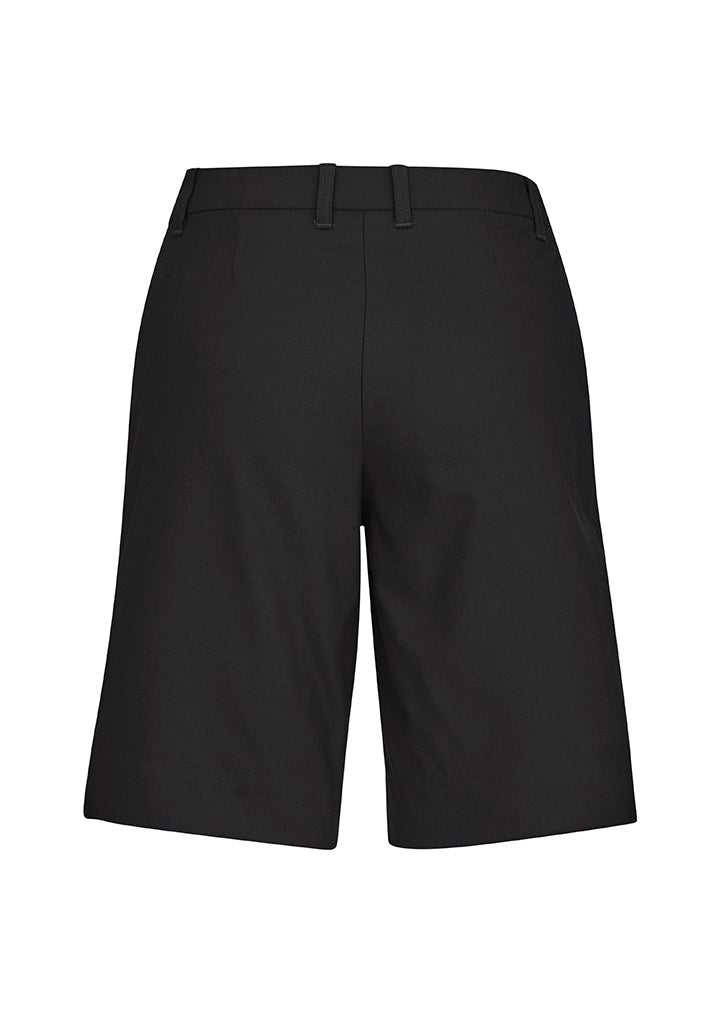 Biz Collection CL957LS Comfort Waist Womens Cargo Short in Charcoal - back view