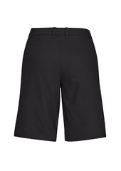 Biz Collection CL957LS Comfort Waist Womens Cargo Short in Charcoal - back view