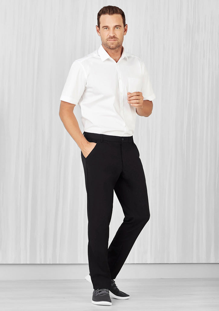 Mens Comfort Waist Flat Front Pant - CL958ML - biz-care-0