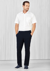 Mens Comfort Waist Flat Front Pant - CL958ML - biz-care-2