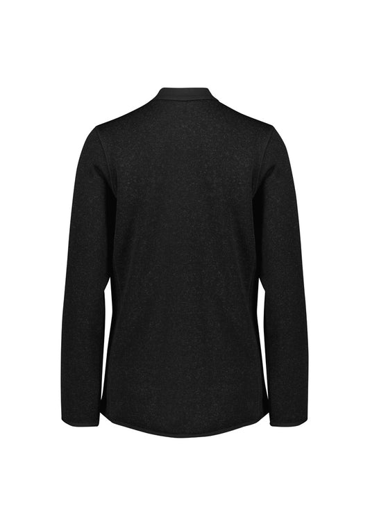 Biz Collection CO342LJ Nova Womens Zip Front Jumper in Black Marle - back view