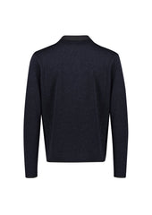 Biz Collection CO342MJ Nova Mens Zip Front Jumper in Navy Marle - back view