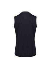 Biz Collection CO343LV Nova Womens Zip Front Vest in Navy Marle - back view